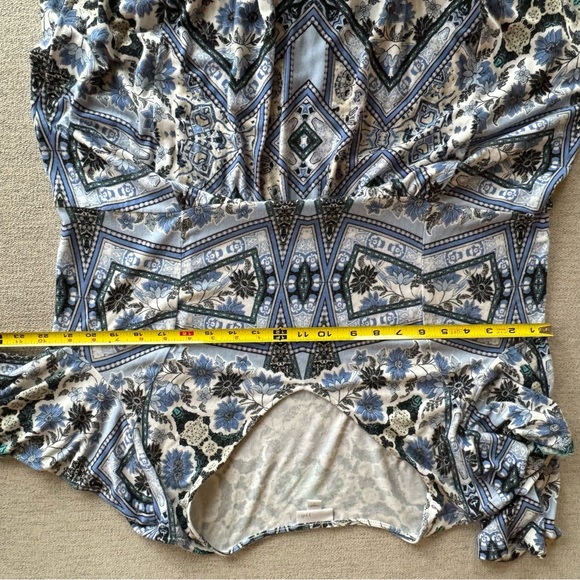 J.Jill blue pattern dress Women’s L rayon & spandex - Picture 6 of 9